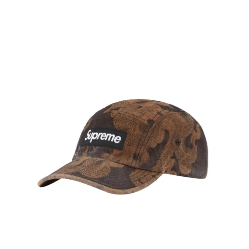 [7/16] 슈프림 플레임 자카드 데님 캡 워시드 블랙 (23SS) 1