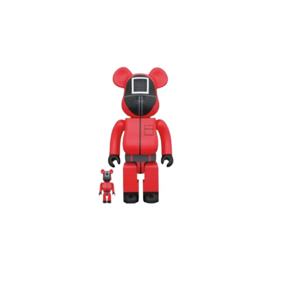 [1/27 12시]베어브릭 x 오징어 게임 가드 스퀘어 100% & 400% 세트 1